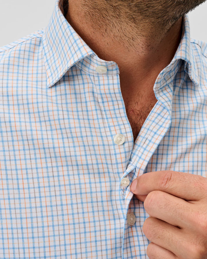 Everyday Perf. Button Down Shirt-Briney-Lapis