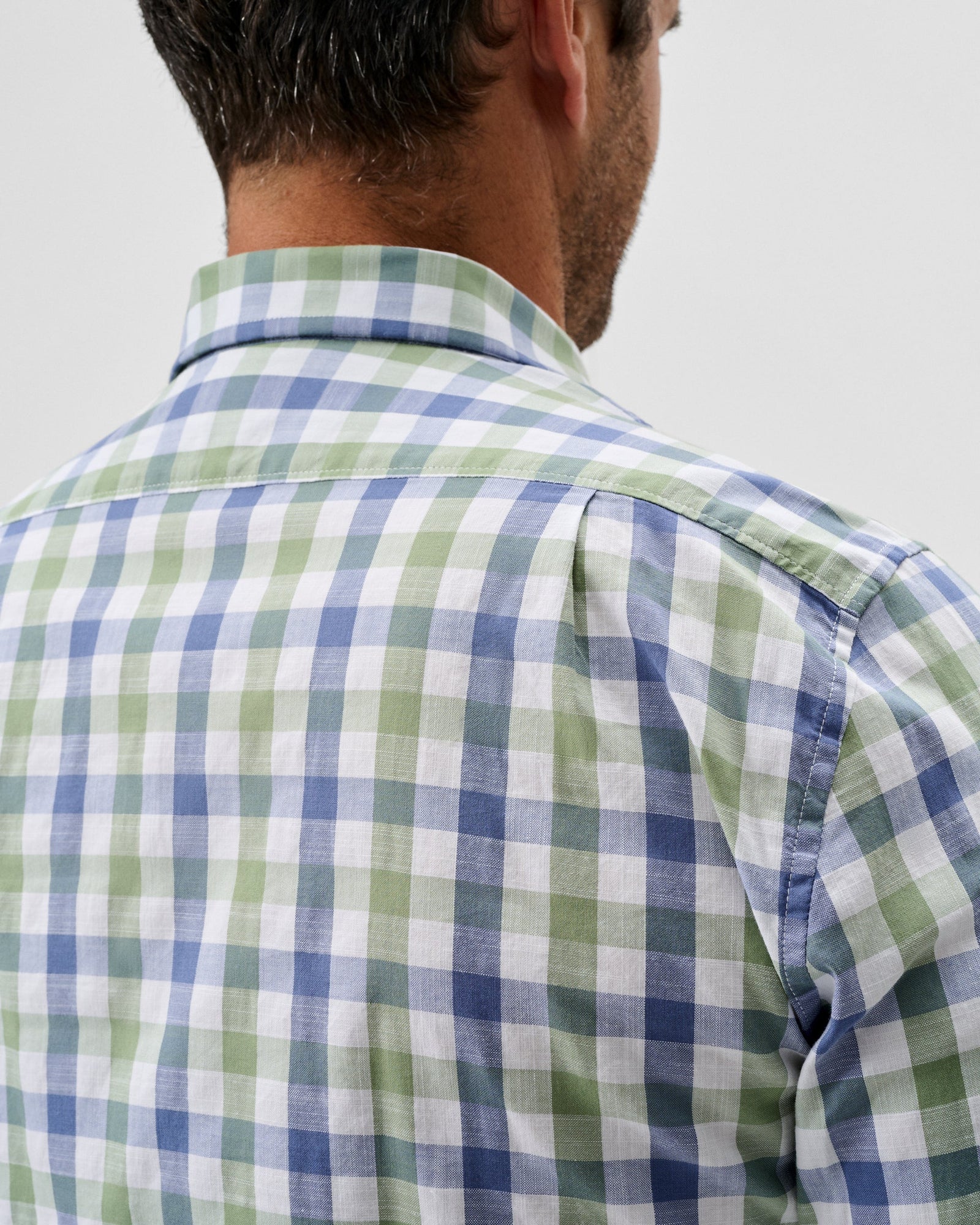 Slub Cotton Button Down Shirt-Candler Forest
