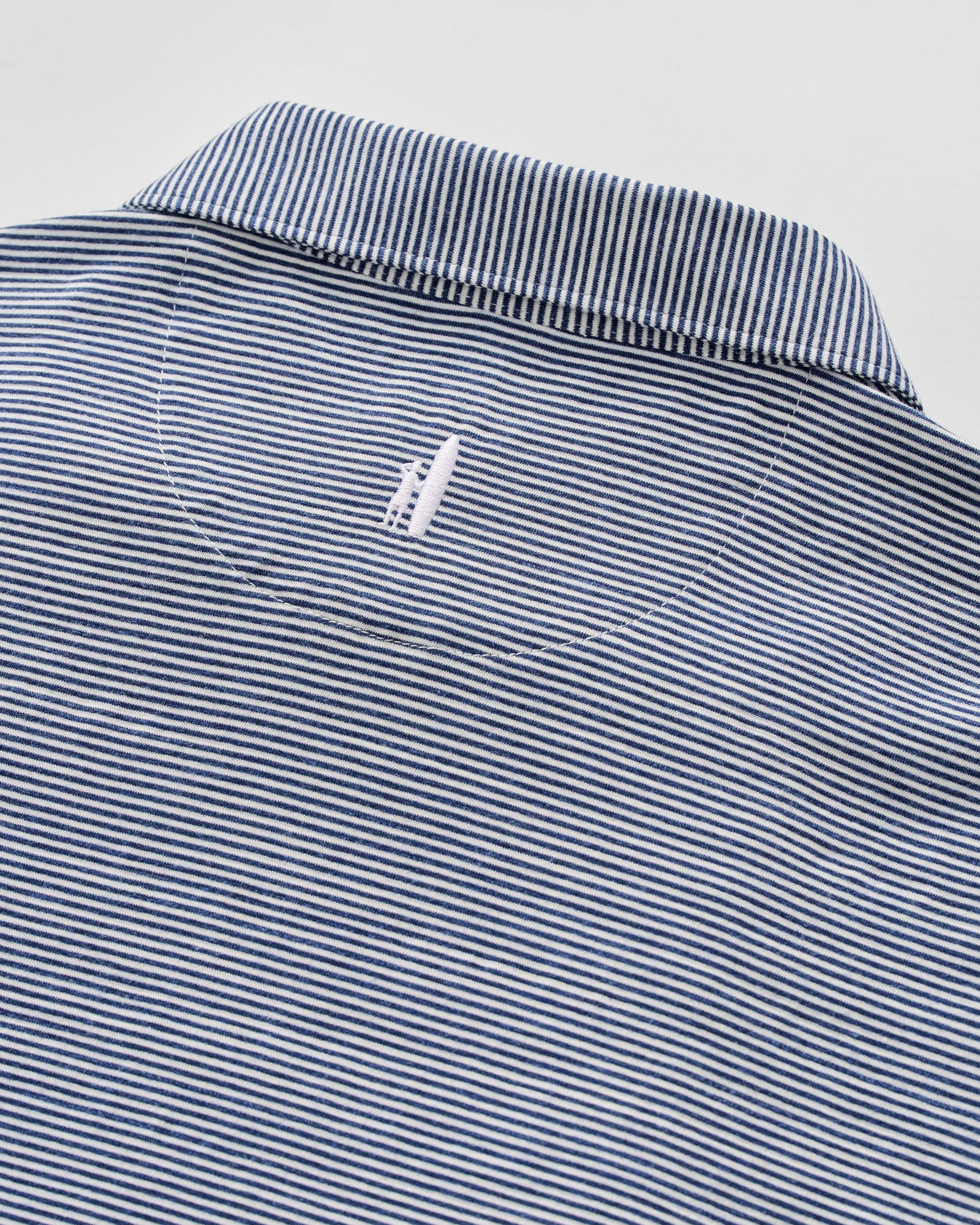 Thatcher Cotton Polo - Navy Stripe