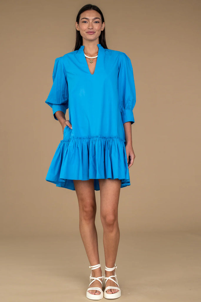 Chloe Dress in Mykonos Blue