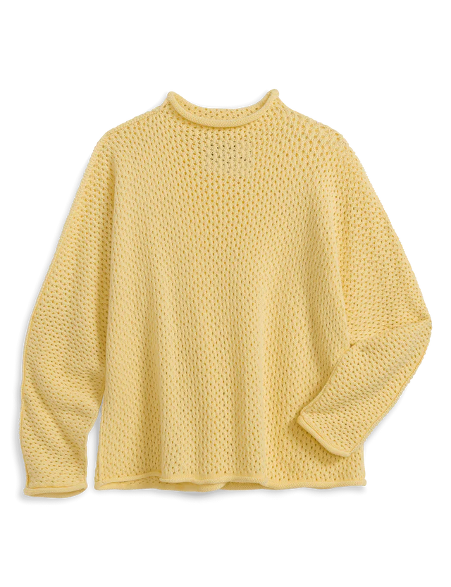 Monterey Pointelle Sweater-Lemon