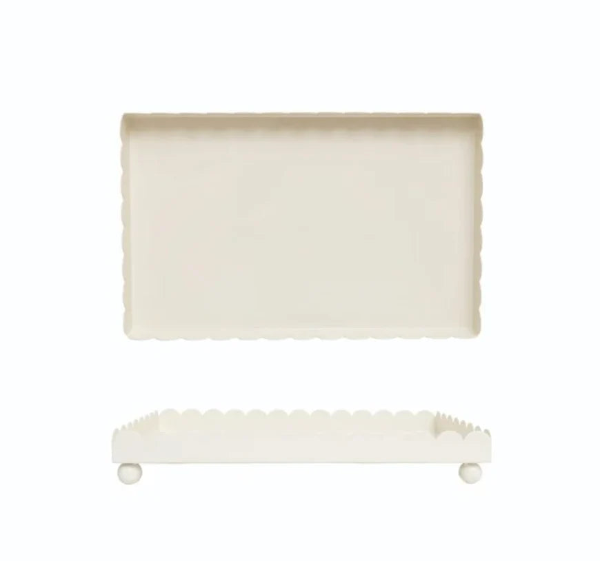 BMH - Iron Scalloped Footed Tray