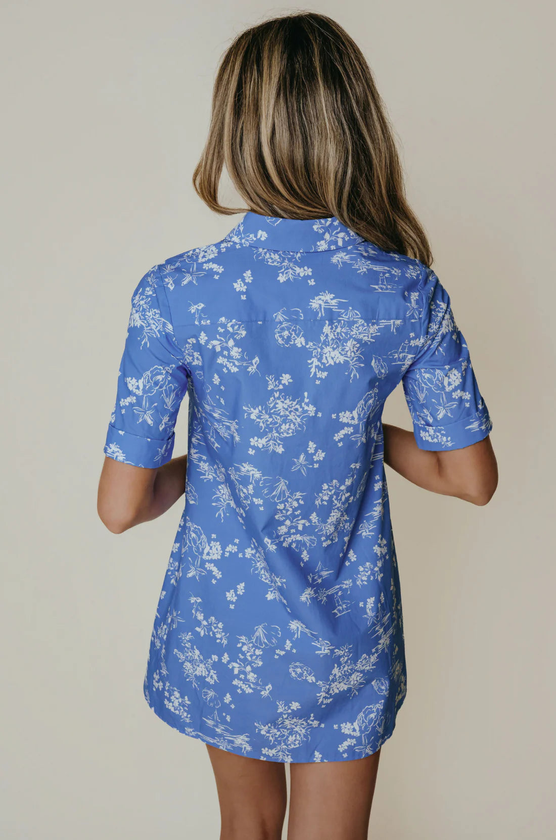 Demi Dress - Coastal Toile