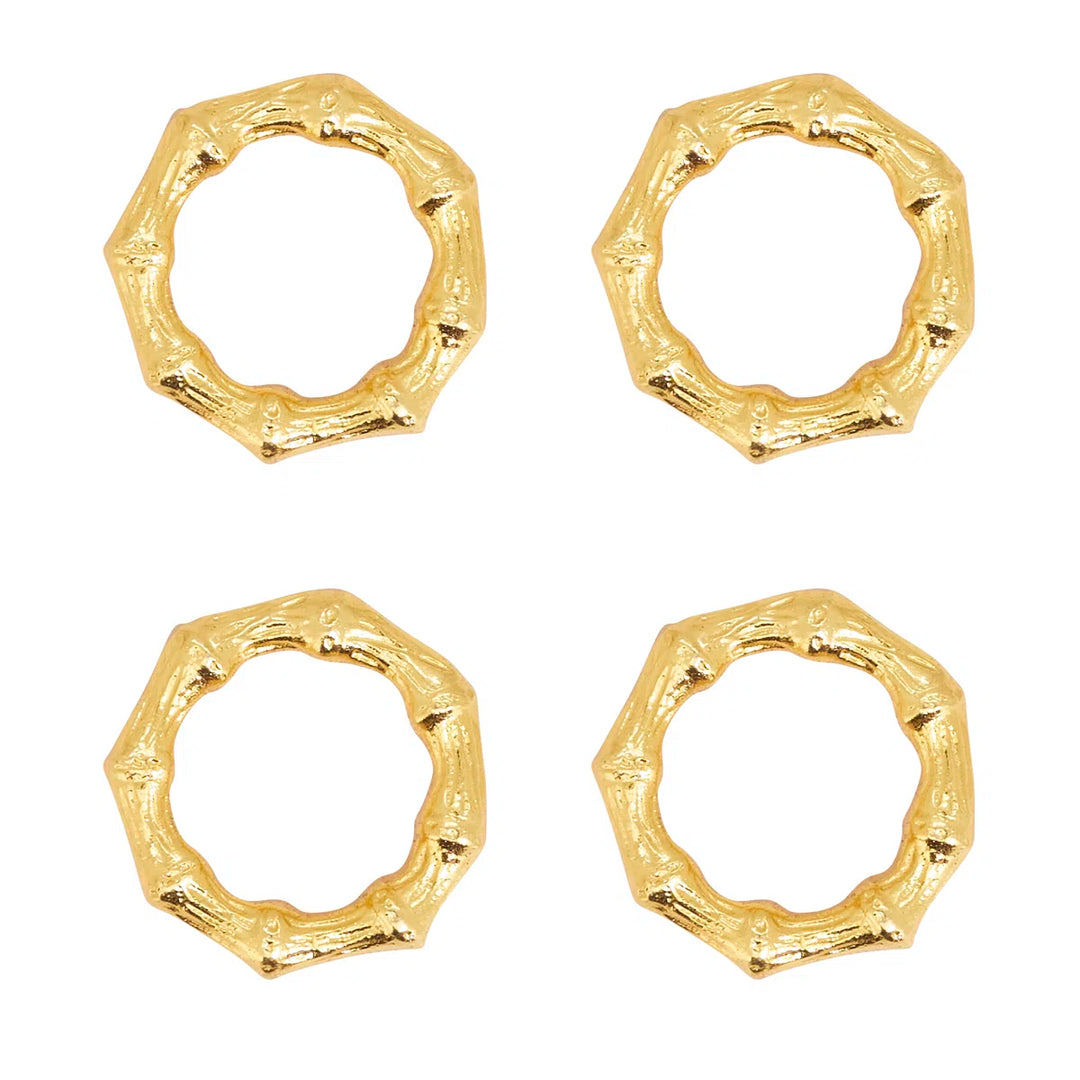 BMH - Gold Bamboo Napkin Ring Set/4 (2)