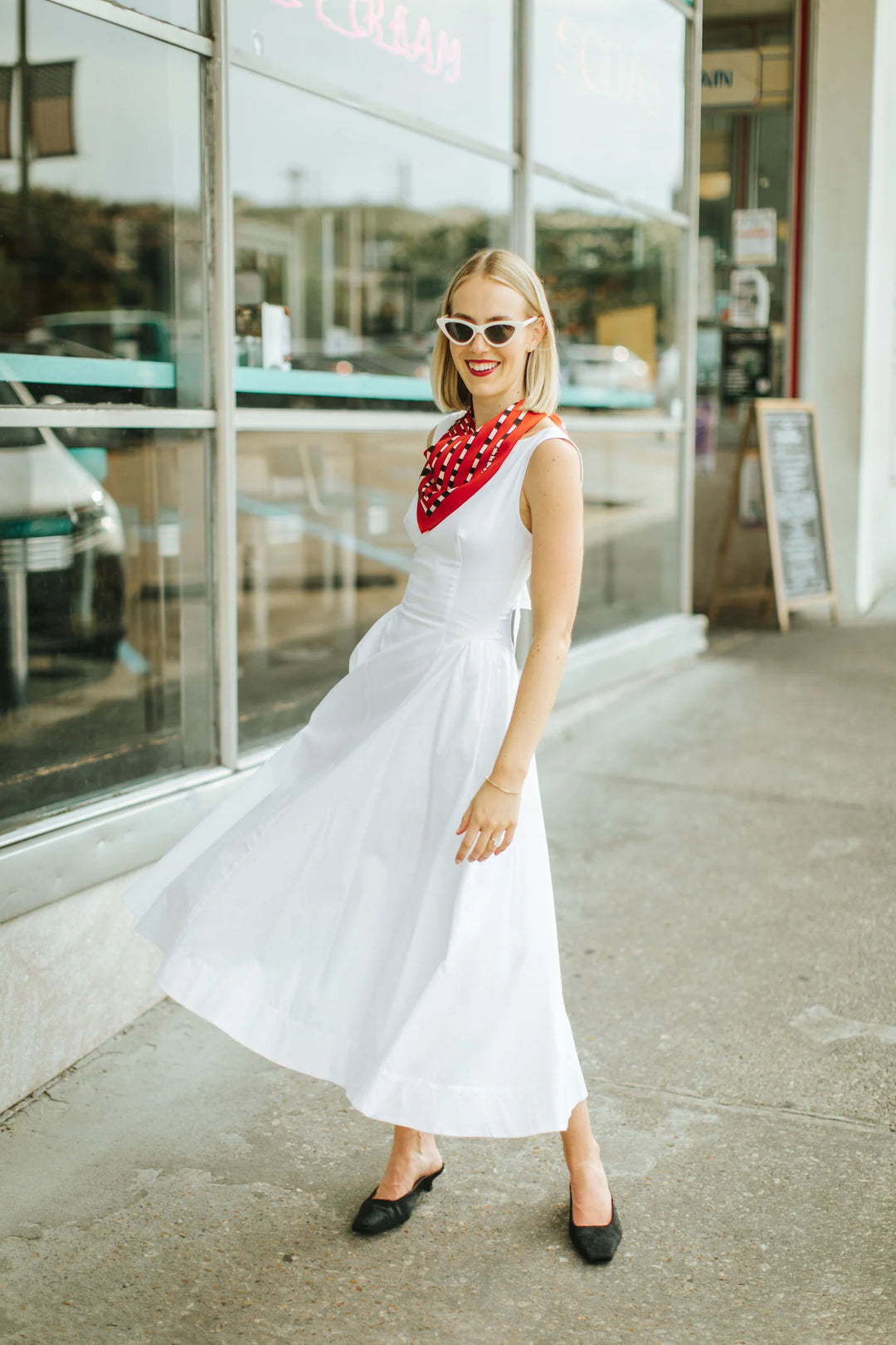 Swells Red + Black Scarf