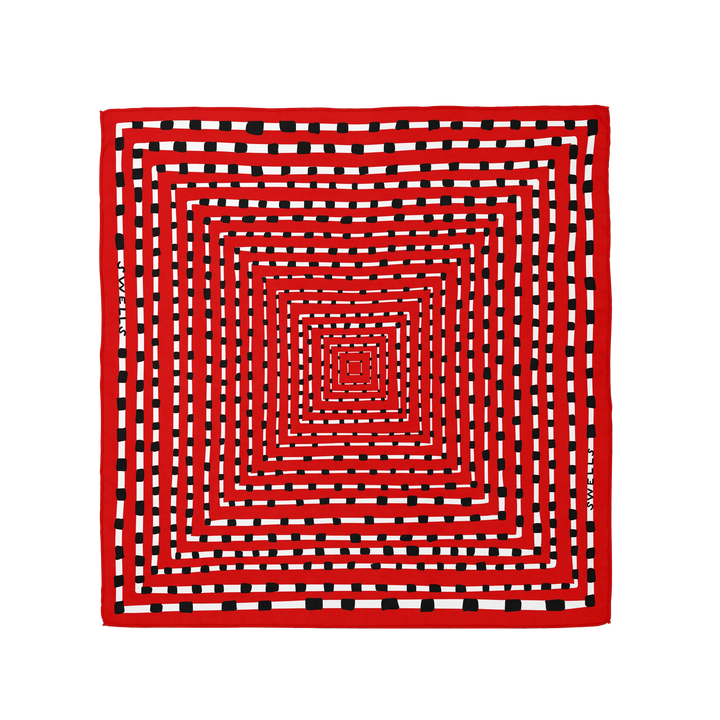 Swells Red + Black Scarf