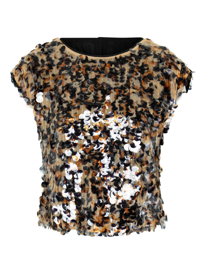 Hatti Tank - Tortoise Shell Sequin