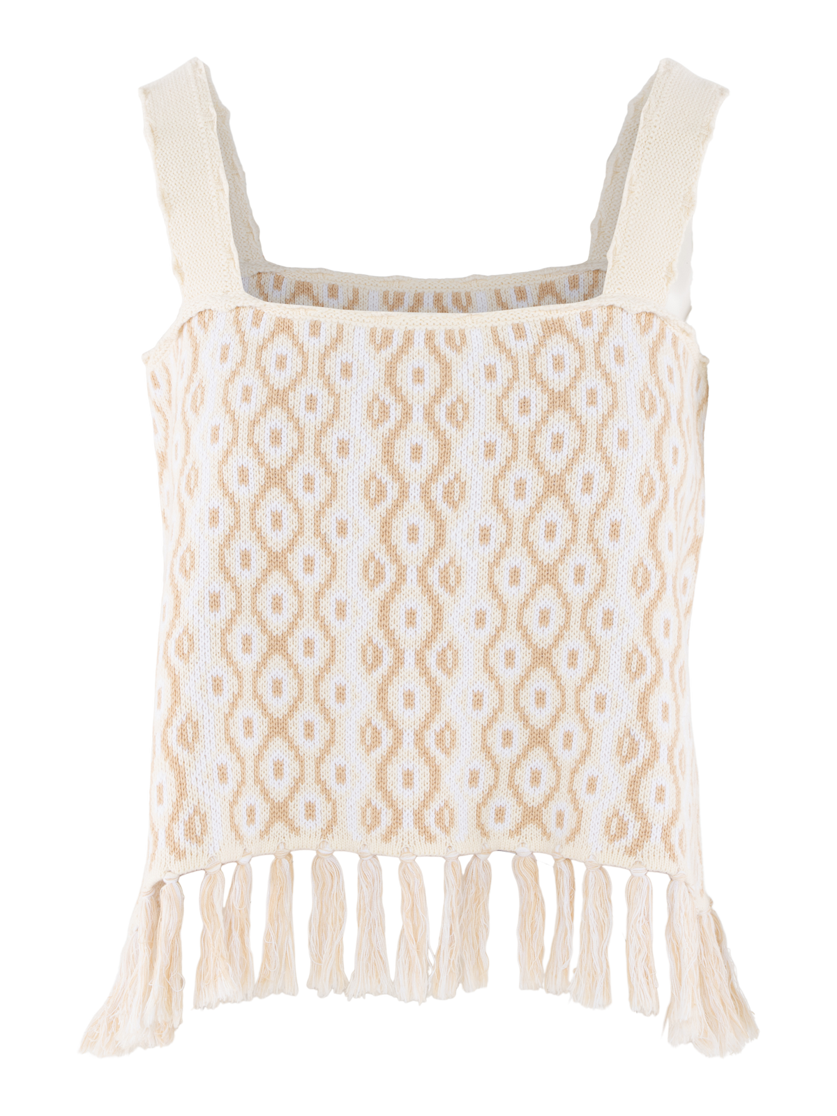 Capri Knit Tank - Blanc Petals