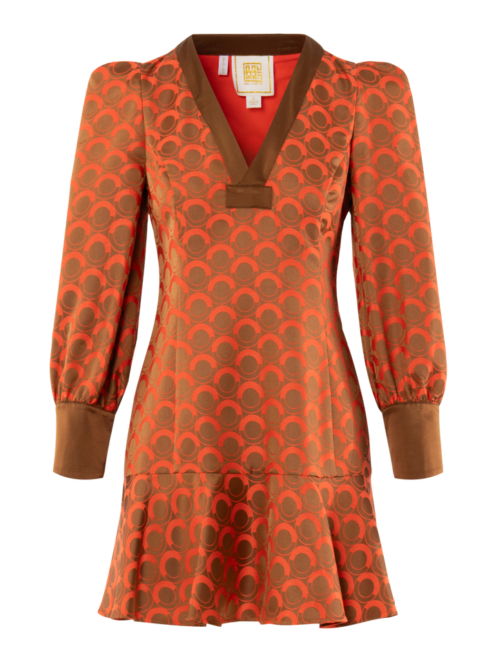 Jenny Dress - Tangerine Mod