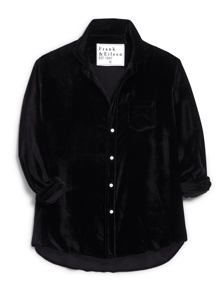 Eileen Velvet Tuscany Velvet Set Top-Black