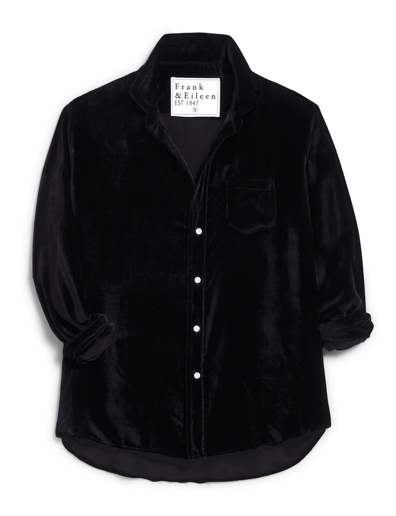 Eileen Velvet Tuscany Velvet Set Top-Black