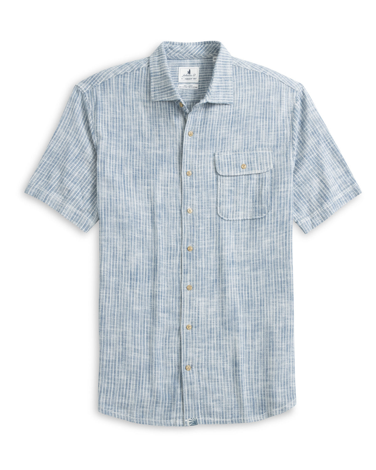 Short Sleeve Button Down - Ennis Indigo Dyed Stripe