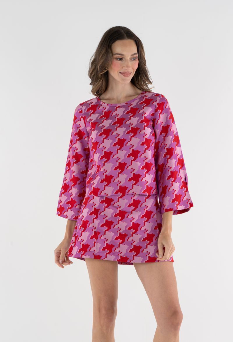 Ashley Ann Top - Houndstooth