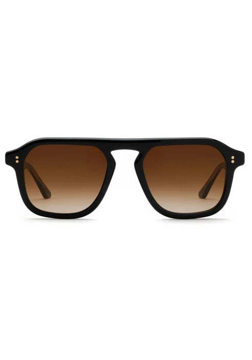 ZANDER | Black + Black Tea Sunglasses