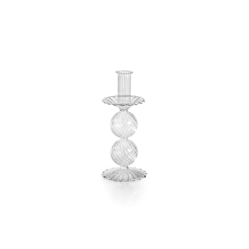 BMH - Zodax Swirl Glass Taper Holder M (2)