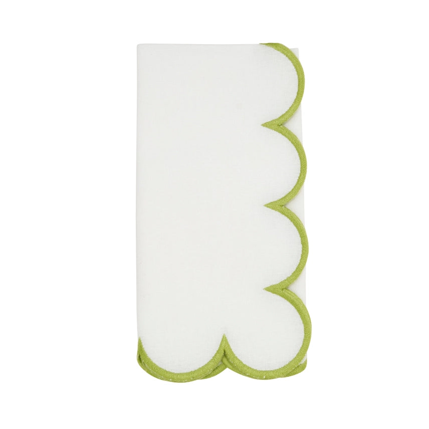 BMH - Lime Scalloped Dinner Napkin Set/4 (2)