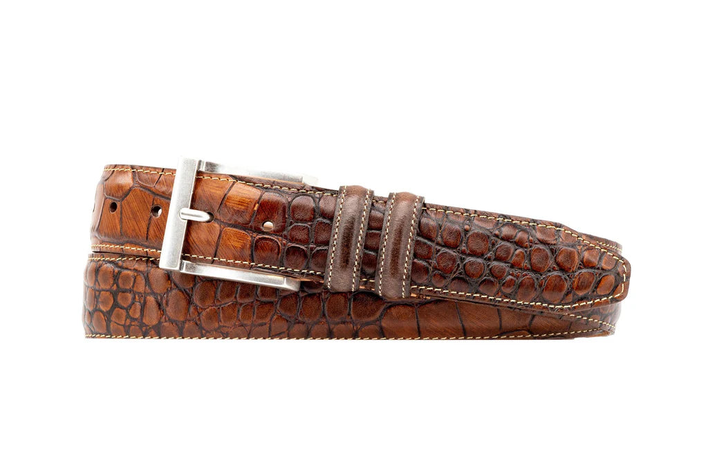 Bill Alligator Belt - Grain Chestnut