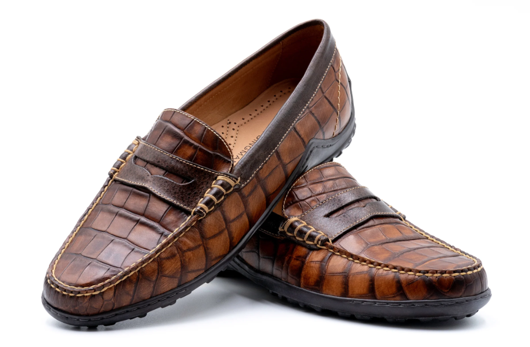 Bill Alligator Grain Penny Loafers - 532228
