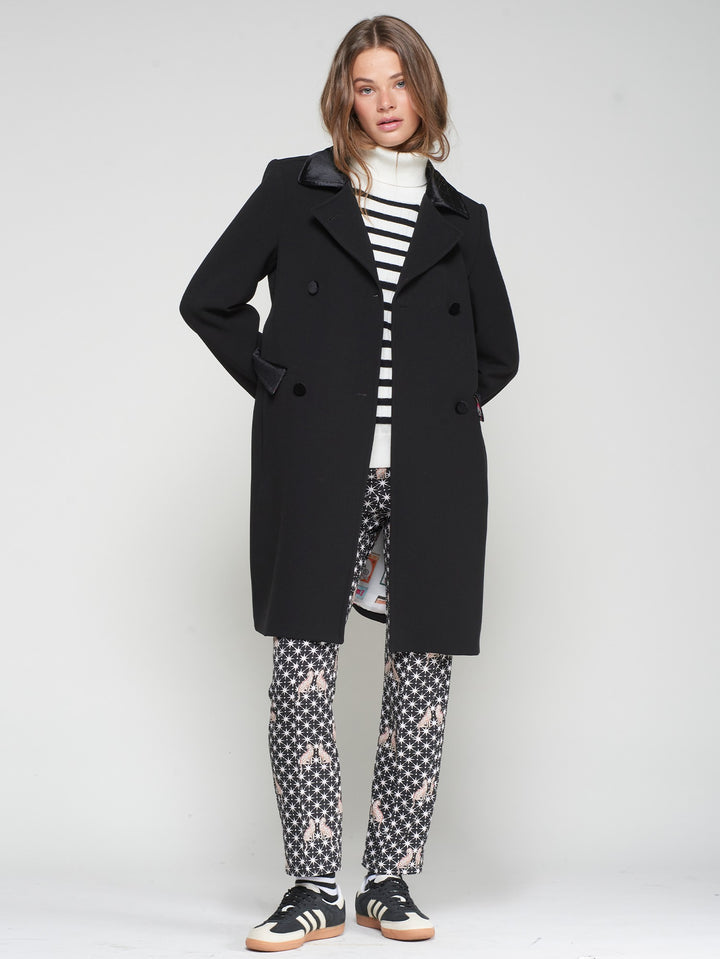 COAT BLACK CREP