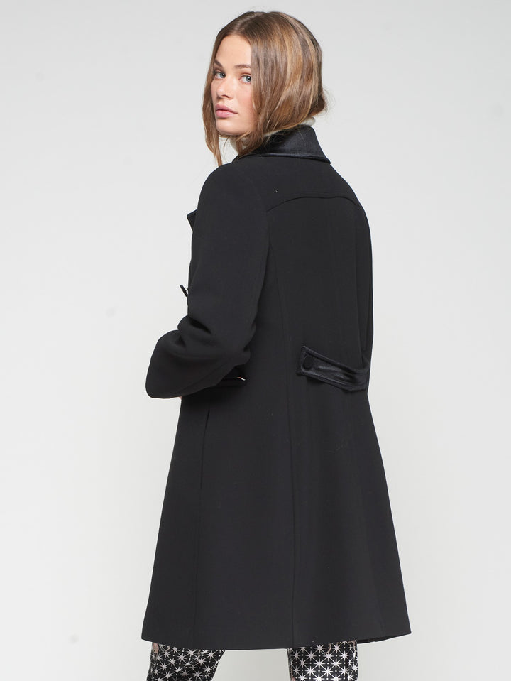 COAT BLACK CREP