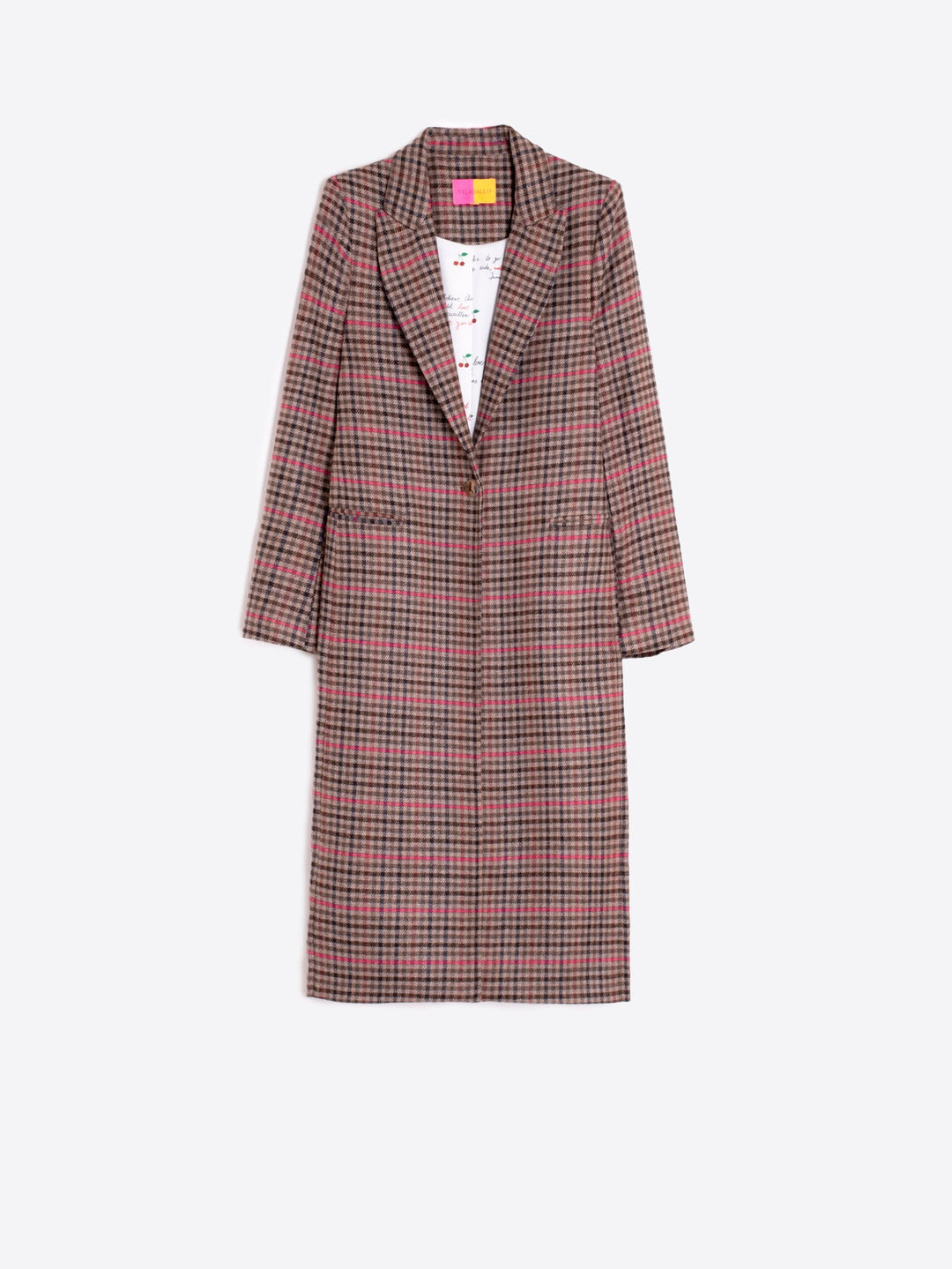WOOL-BLEND COAT - HOUNDSTOOTH