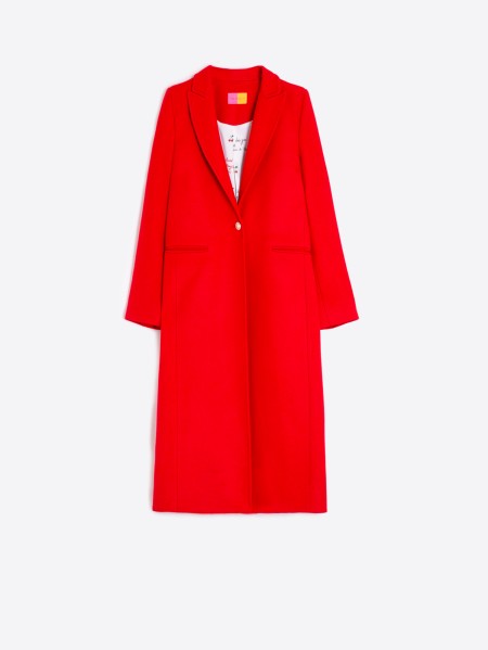 RED COAT WITH GOLD BUTTONS