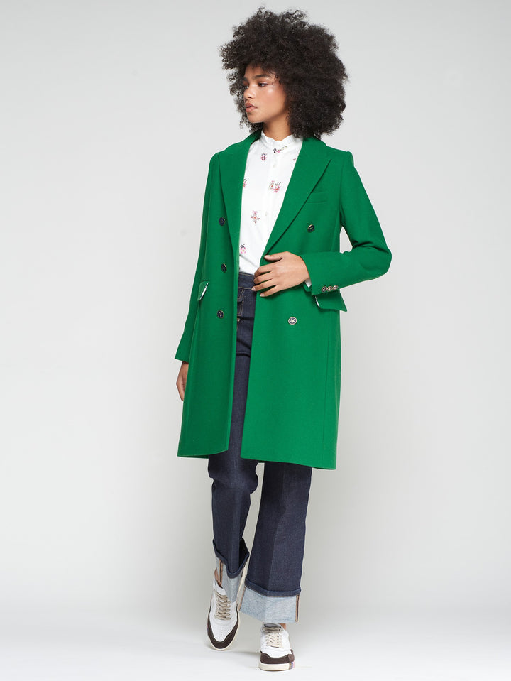 GREEN DOUBLE BREASTED COAT
