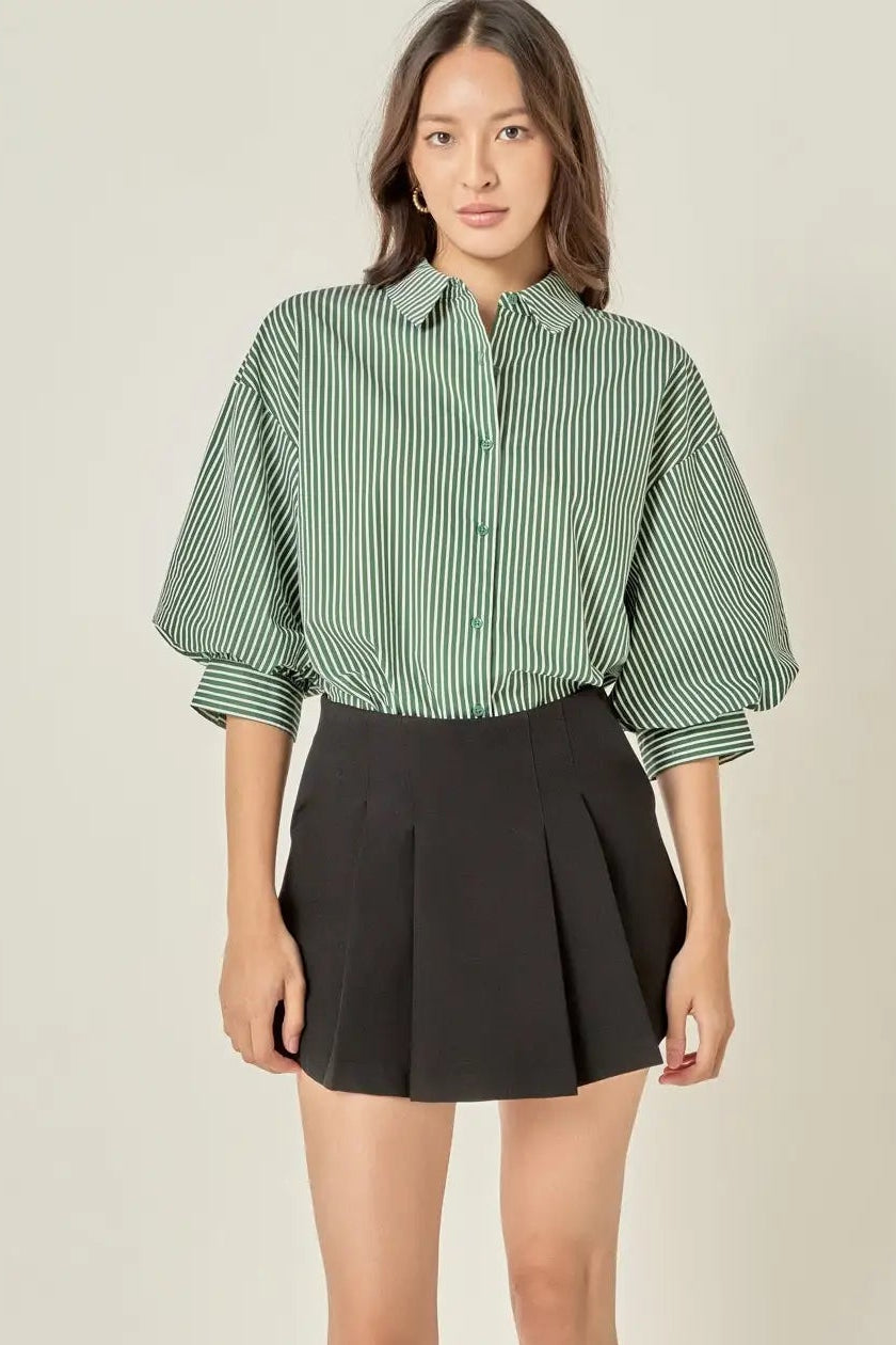 Margo Button-Down - Country Club Green