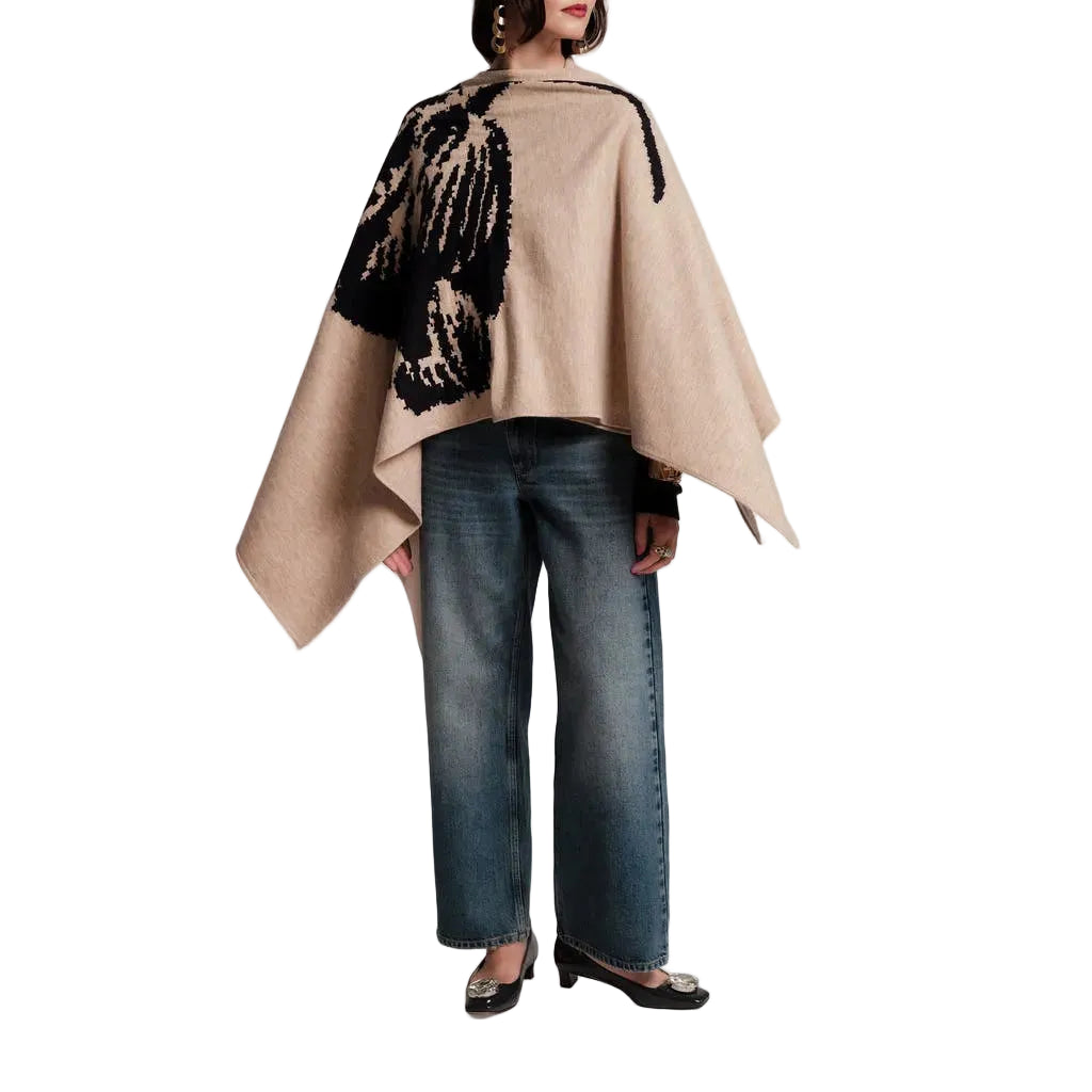 Ginny Wrap - Camel Chrysanthemum