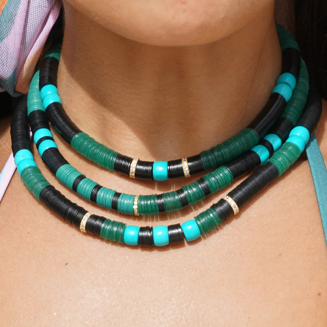 Jaipur 8mm Green Turchese lati