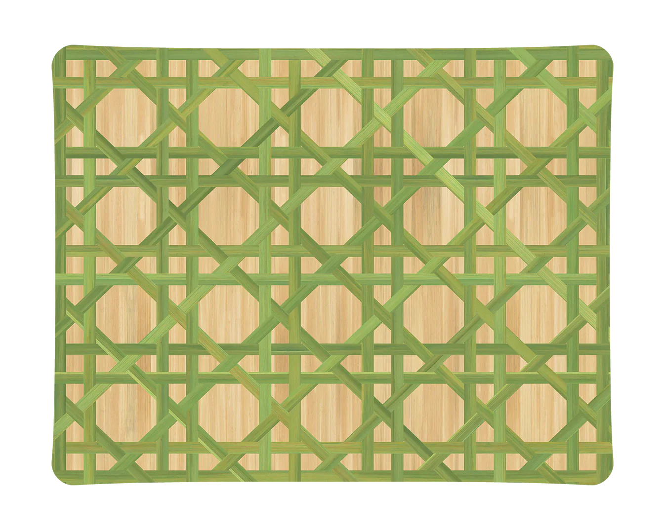 BMH - Large Green Bamboo Acrylic Tray