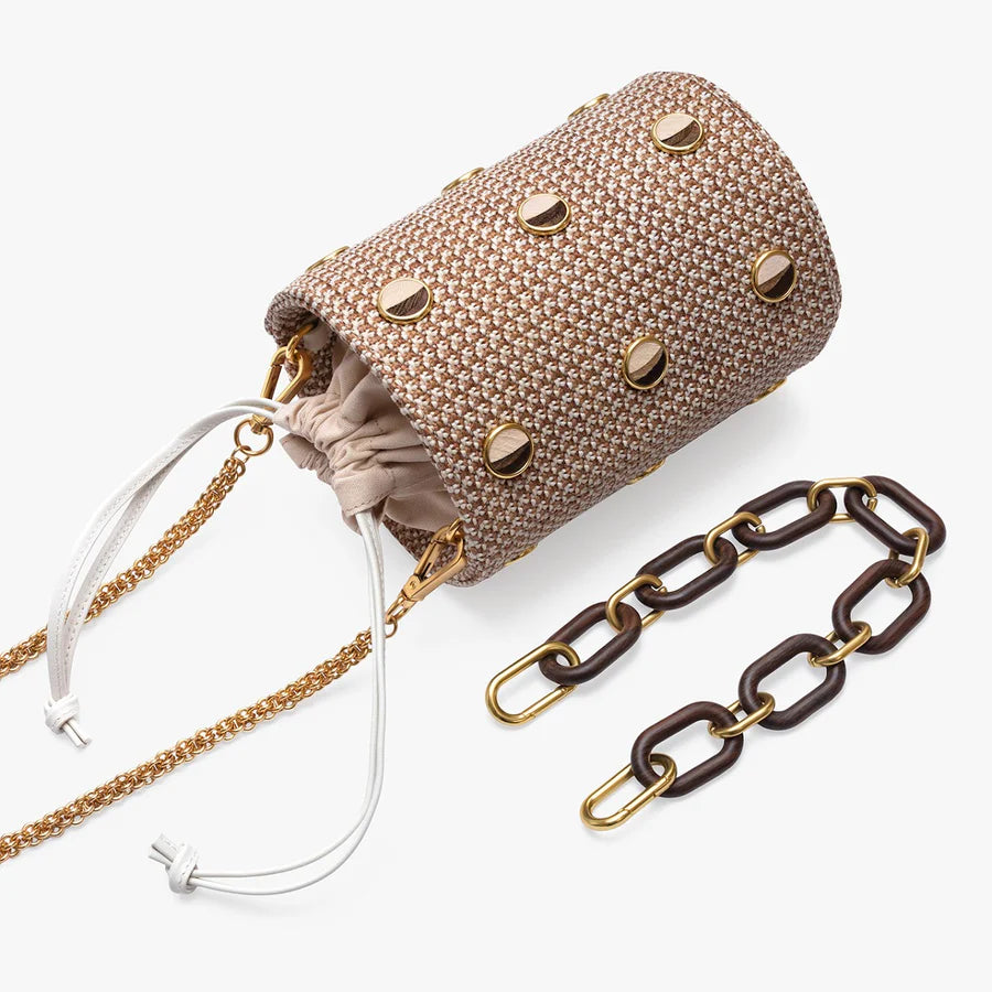 Brackish Greenwich Bucket Bag - Raffia