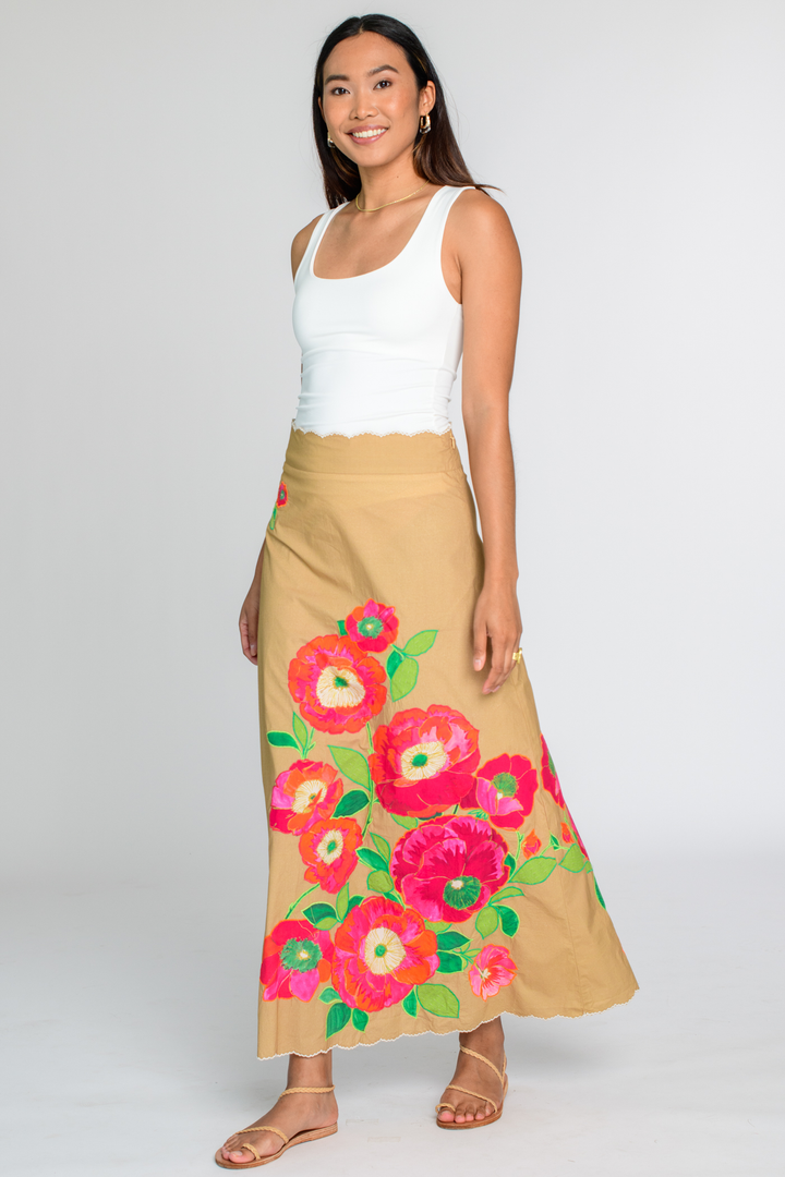 Anita Skirt - Poppy Patch Iced Coffee