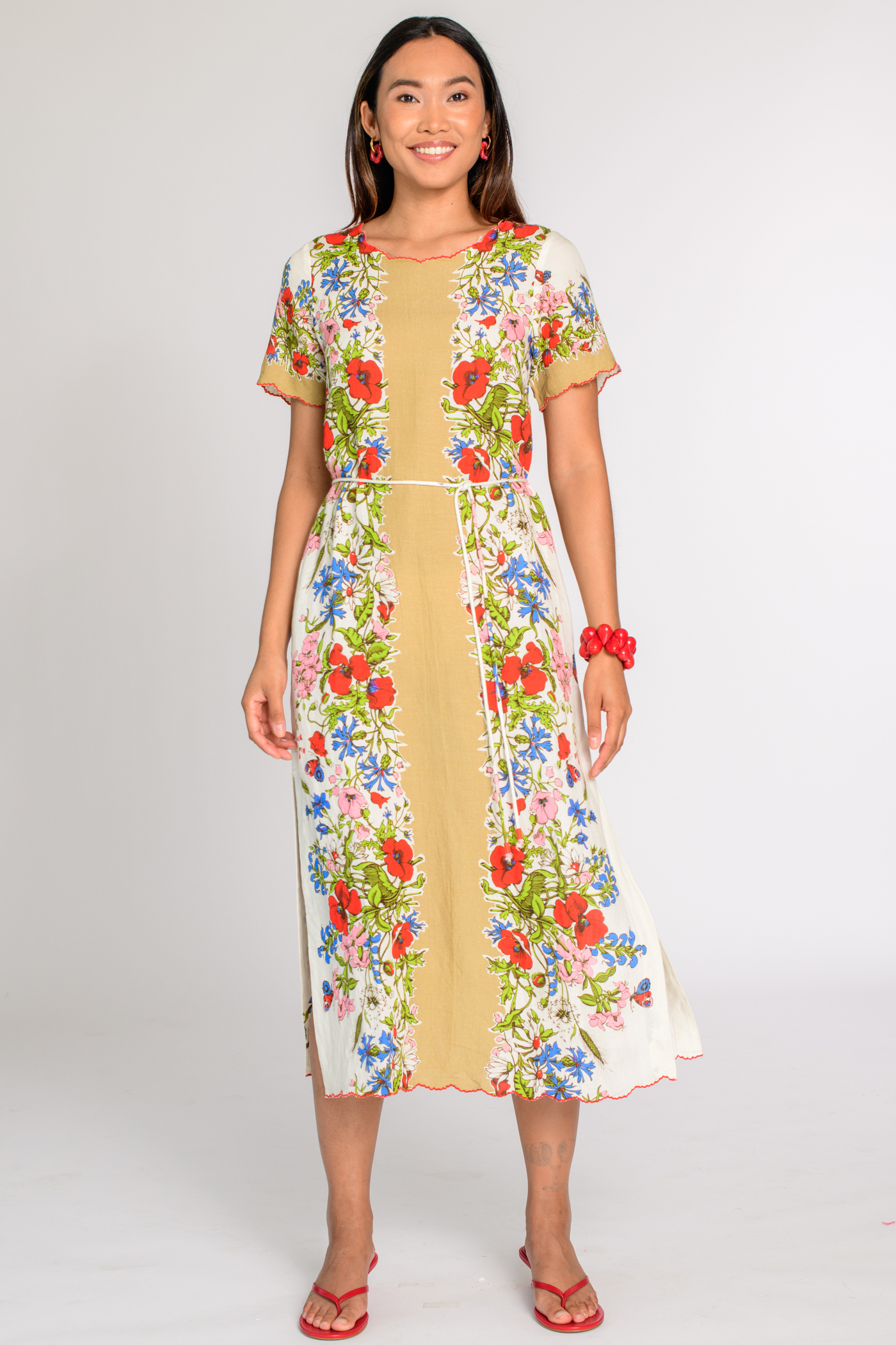 Tess Midi Dress - Butterfly Garden
