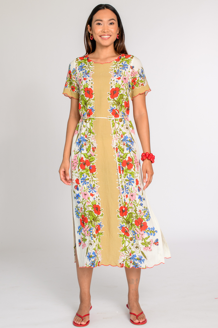 Tess Midi Dress - Butterfly Garden