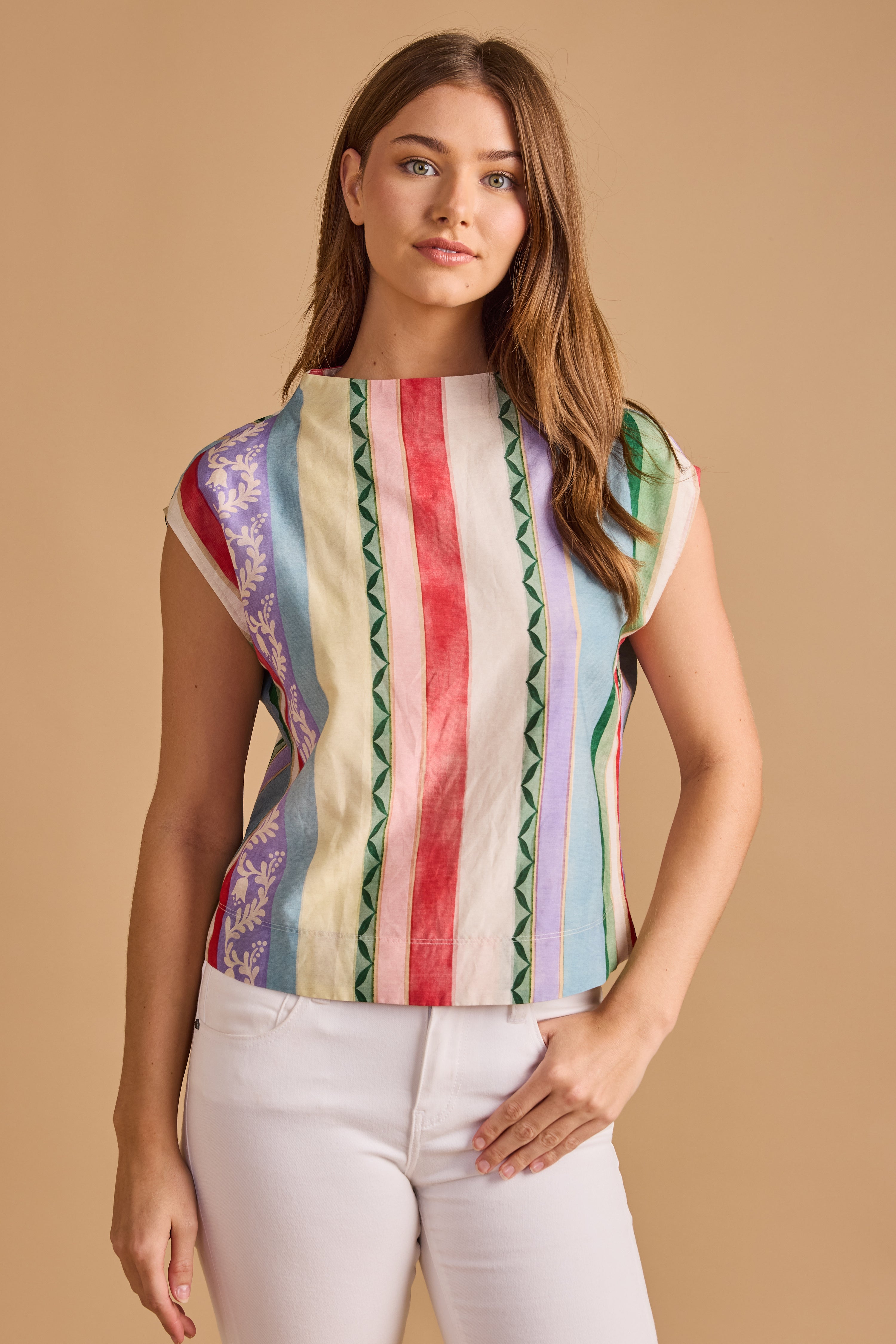 Sadie Top - Garden Stripe