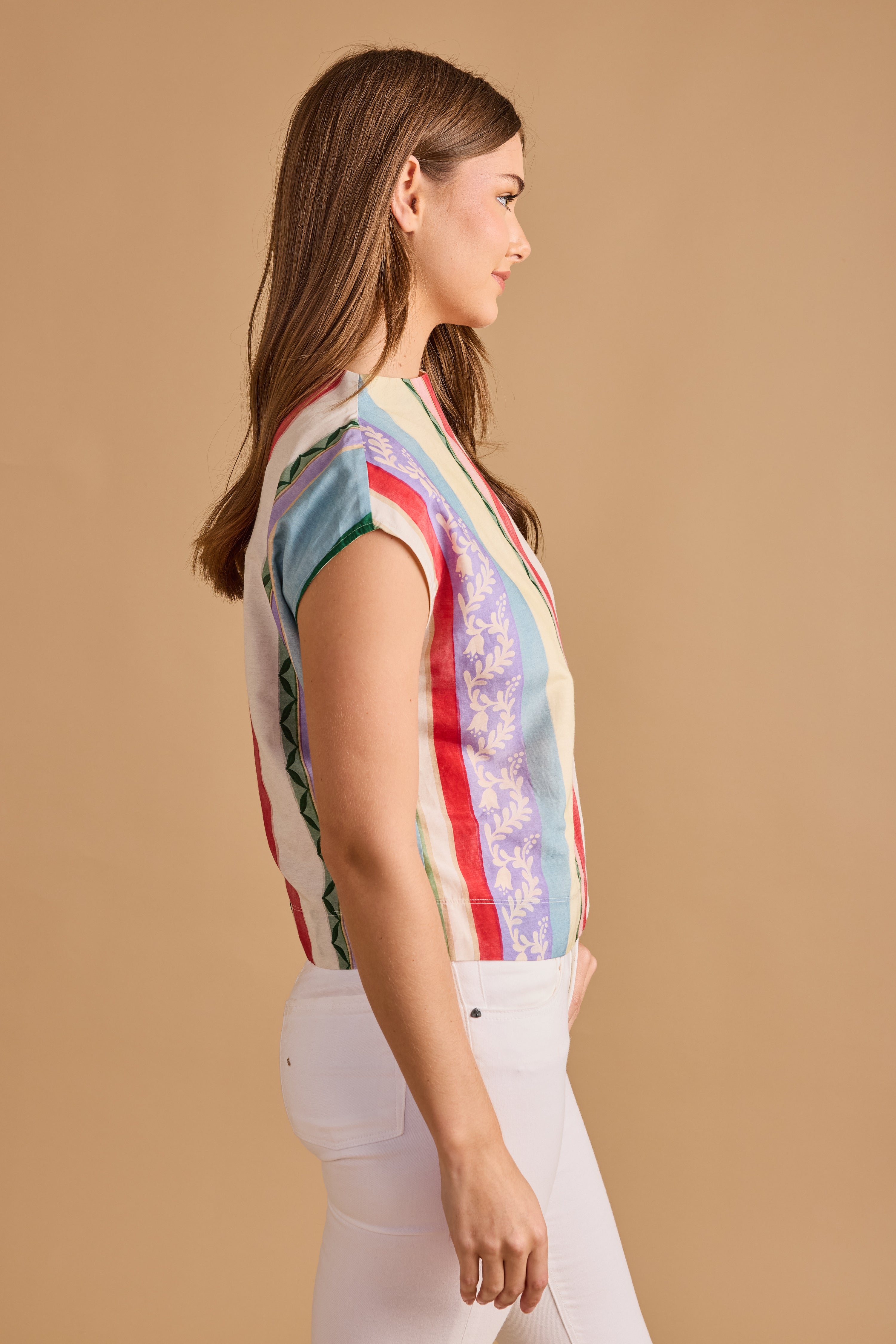 Sadie Top - Garden Stripe