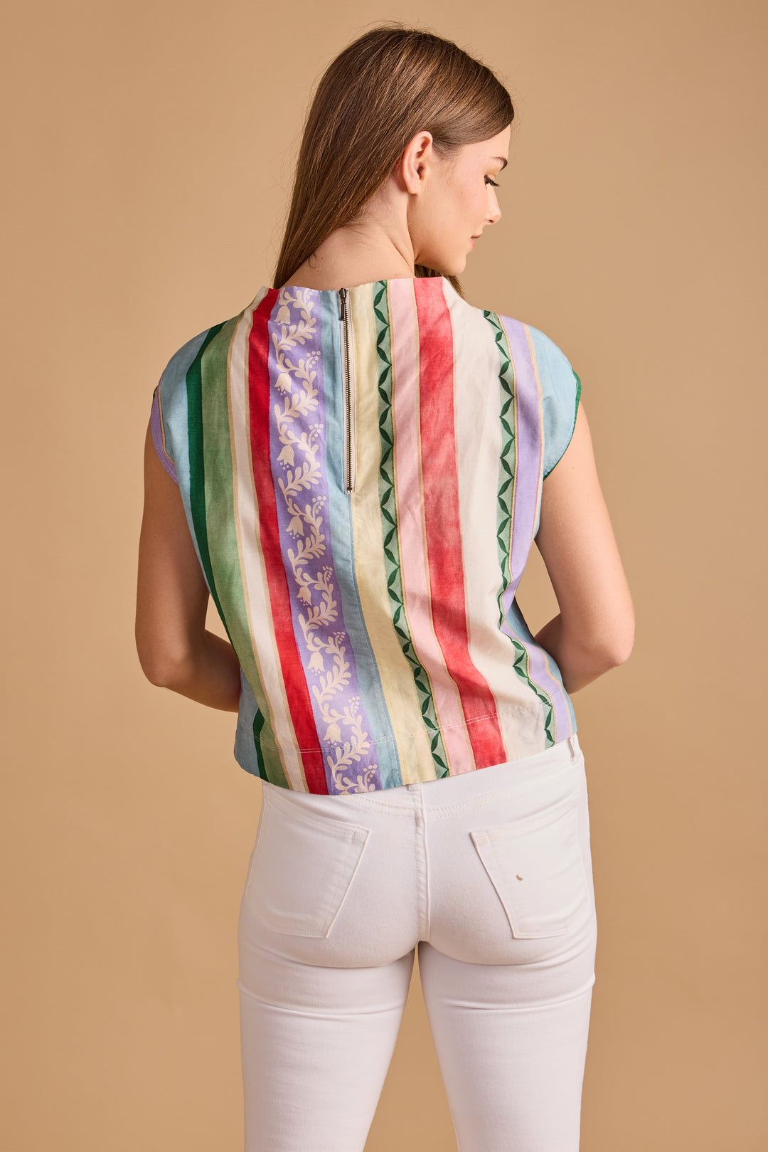 Sadie Top - Garden Stripe