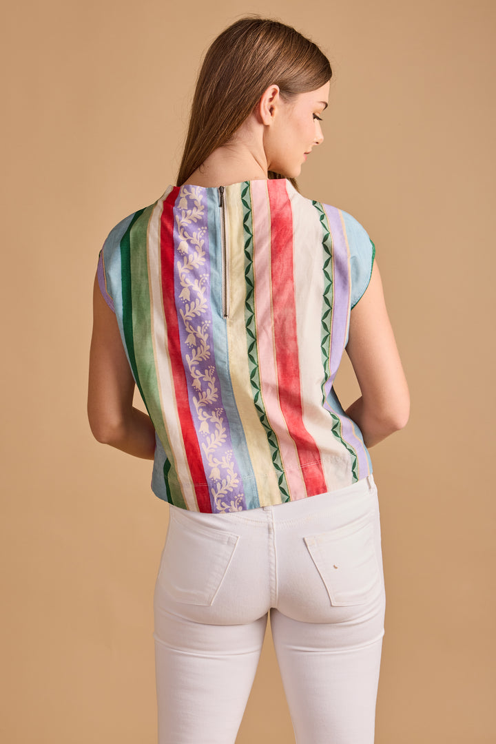 Sadie Top - Garden Stripe