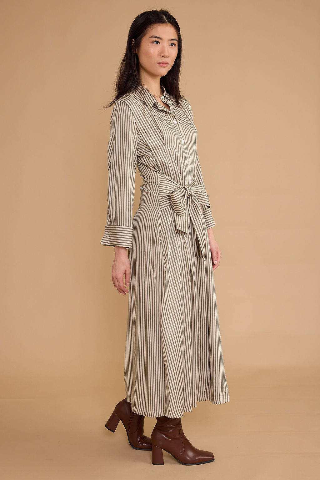 Miles Dress - Grove Stripe
