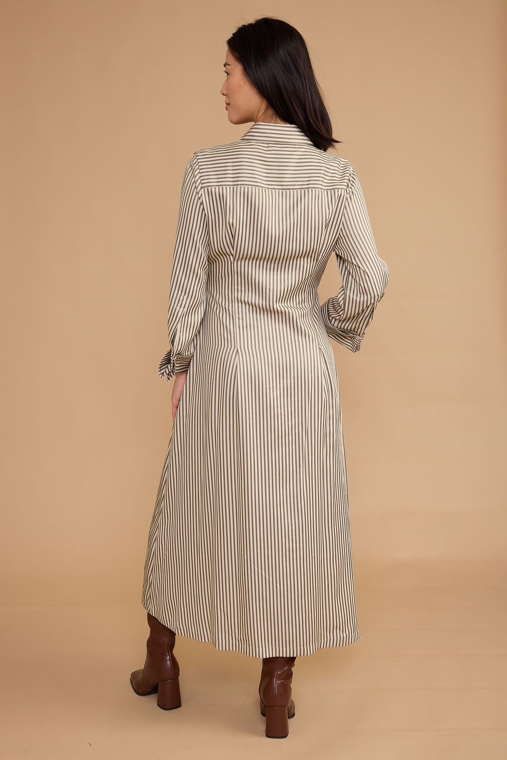 Miles Dress - Grove Stripe