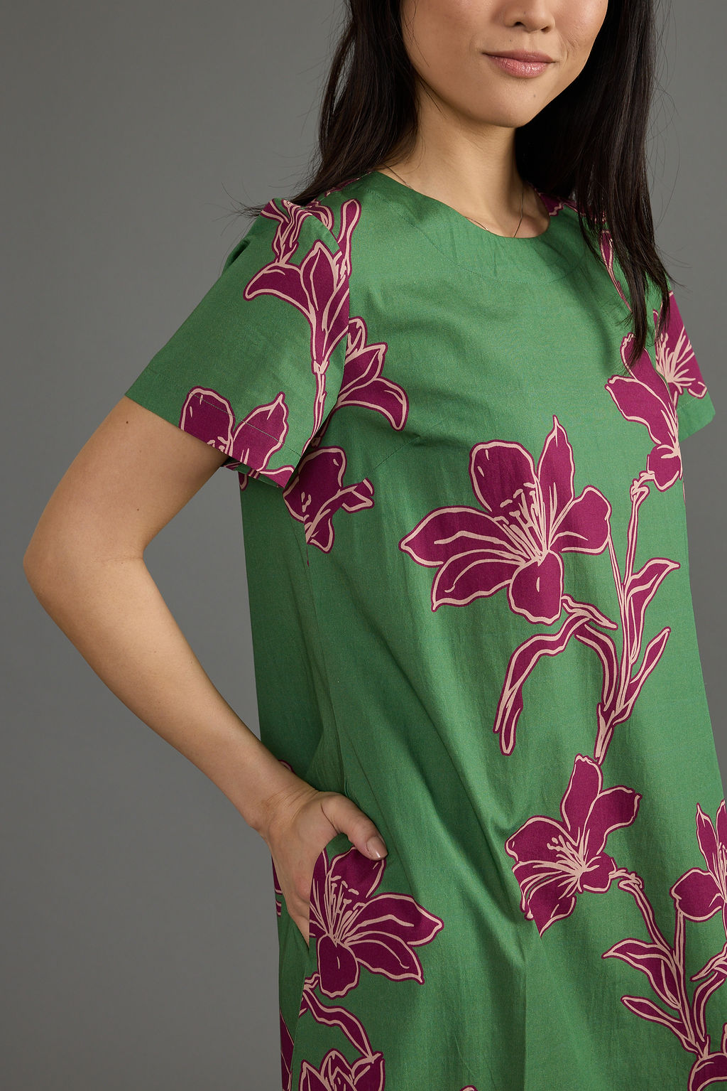 Ellie Dress - Verde Orchid
