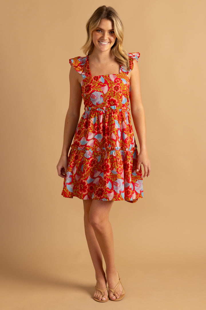 Maya Dress - Retro Floral Reef
