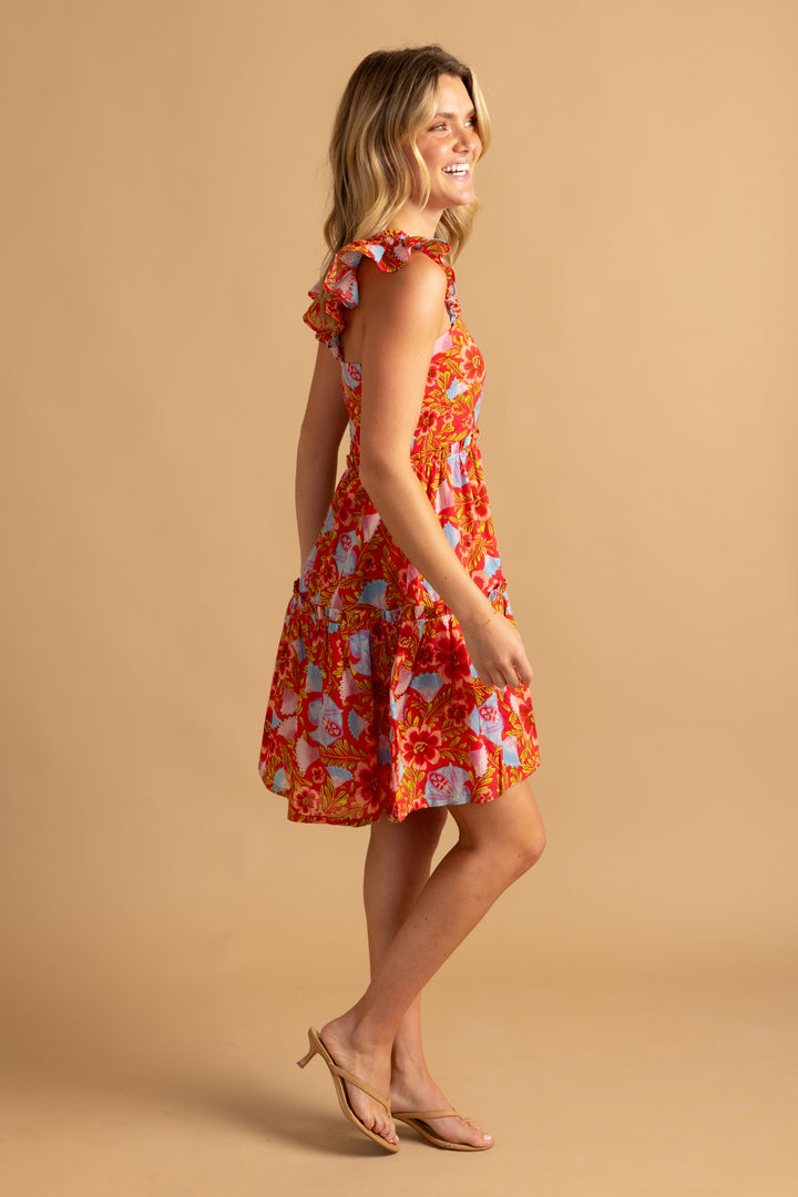 Maya Dress - Retro Floral Reef