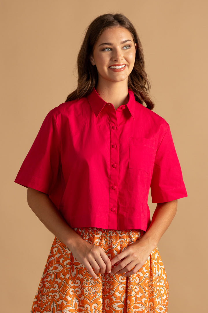 Tessa Top - Bright Rose