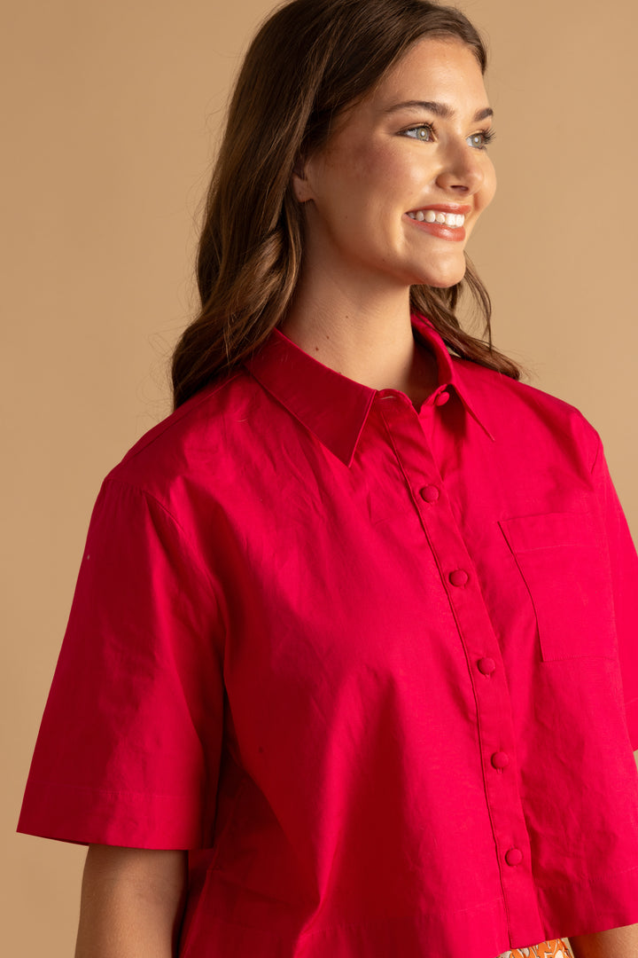 Tessa Top - Bright Rose