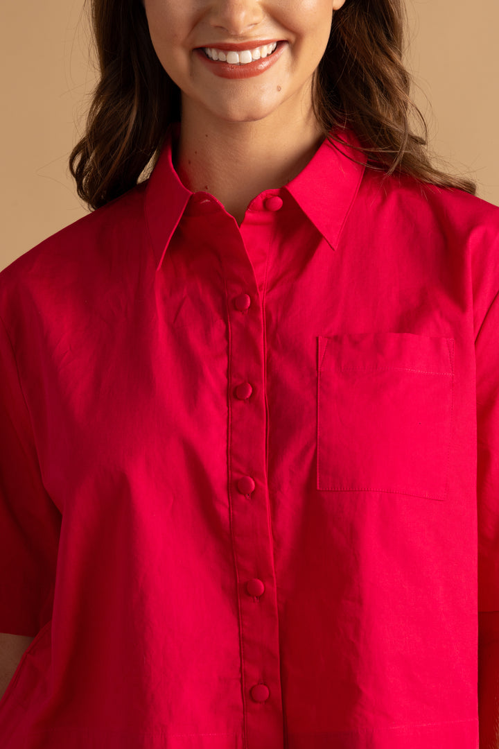 Tessa Top - Bright Rose