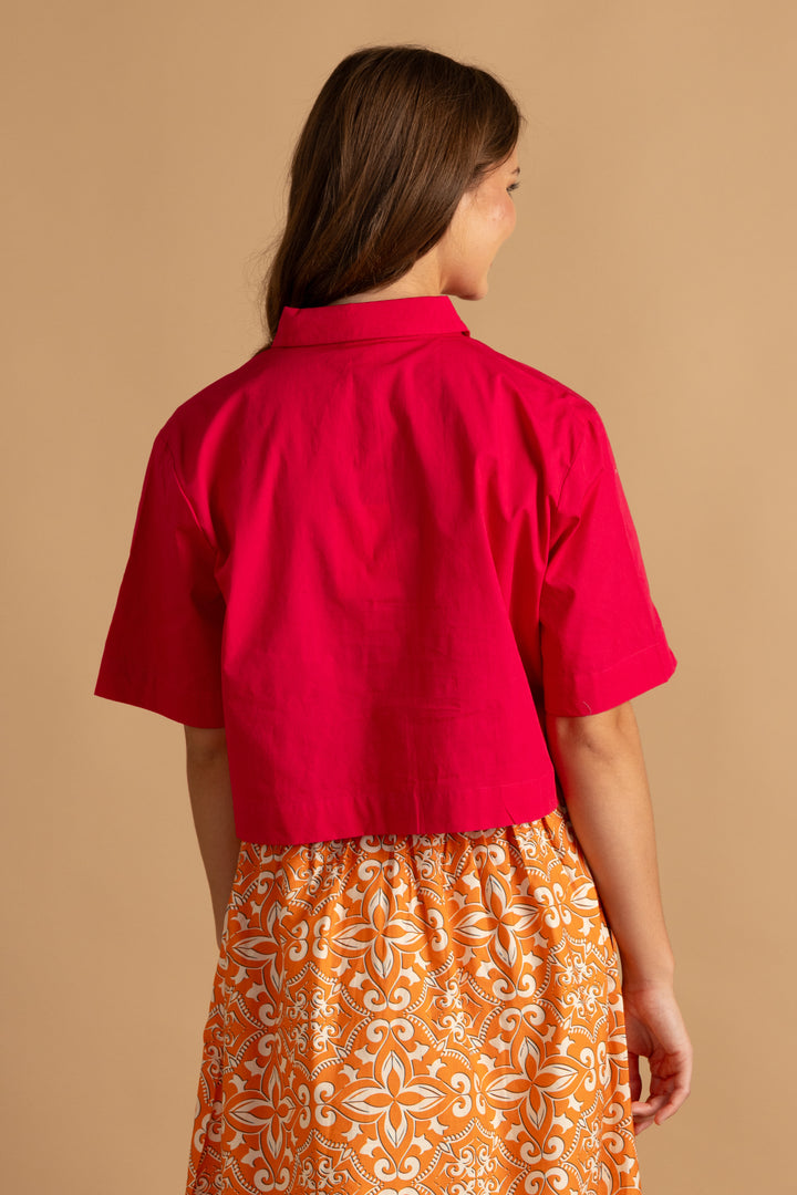 Tessa Top - Bright Rose