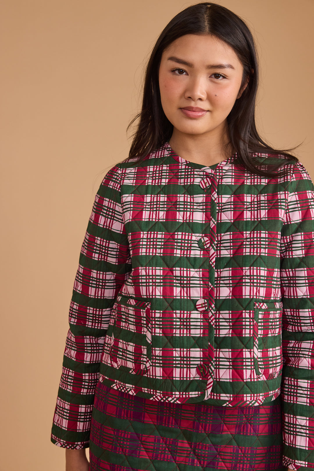 Hazel Jacket- Party Plaid