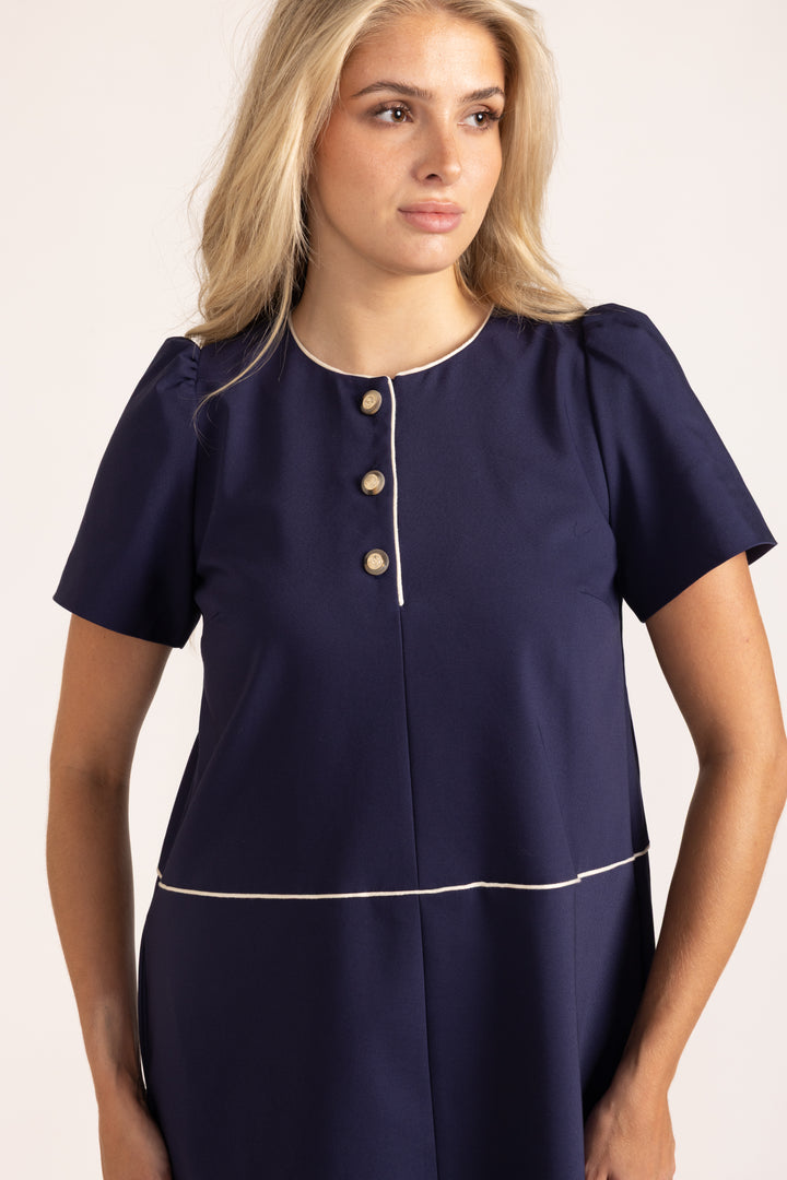 June Dress - Navy